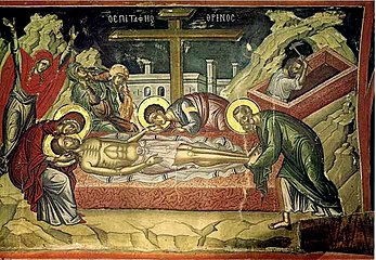 Epitaphios (Lamentation of Christ) from Stavronikita monastery, Mount Athos.