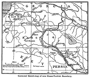 Անդրկովկասի Խորհրդային Ֆեդերատիվ Սոցիալիստական Հանրապետության և Թուրքիայի սահմանը ըստ Կարսի պայմանագրի