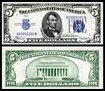 $5 (Fr.1650) آبراهام لینکلن