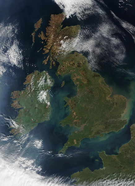 Satellitenbild Großbritannien