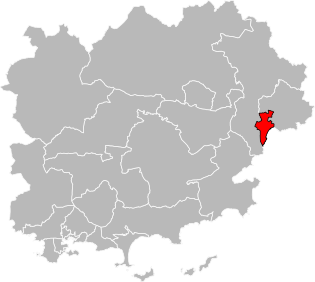 弗雷瑞斯县在瓦尔省的位置