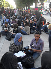 Tunisian students World Book Day in Tunisia 2012.jpg