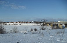 Мост Александра Невского и посёлок Петропавловский