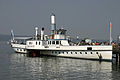 Paddle Steamer Diessen on the lake