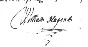 The signature of William Nugent.