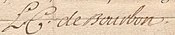 Firma de Luis Carlos de Borbón