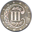 Rückseite Silver Three Cents