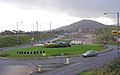 Dualling roadworks at the Cloghogue roundabout on the A1 road, Newry, Northern Ireland in November 2007.