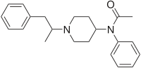 Strukturformel von Acetyl-α-methylfentanyl