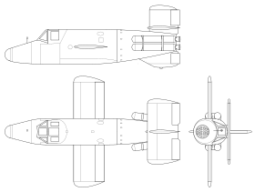 vue en plan de l’avion