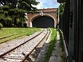 Bahnhof Vatikan von außen - Tore geschlossen