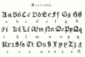 Ein Bastarda-Alphabet