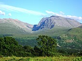 1344 metre yüksekliğindeki Ben Nevis, munro, Grampian Dağları, İskoçya