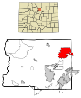 Location in Boulder County and the state of Colorado
