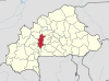 Localisation de la province du Sanguié au Burkina Faso.