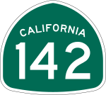 Straßenschild der California State Route 142