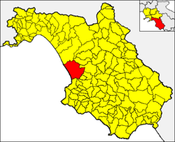 Lokasi Capaccio Paestum di Provinsi Salerno