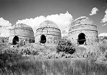 Birch Creek Charcoal Kilns near Leadore, Idaho. Added to the National Register of Historic Places in 1972. Charcoal Kilns near Leadore.jpg