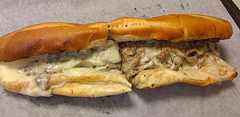 English: Cheesesteak with Provolone Cheese - e...