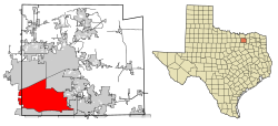 Location o Plano in Collin Coonty, Texas