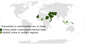 Muslim-majority regions with zina laws against consensual premarital and extramarital sex. Criminalization of premarital and extramarital sex as zina under sharia in Islam.SVG