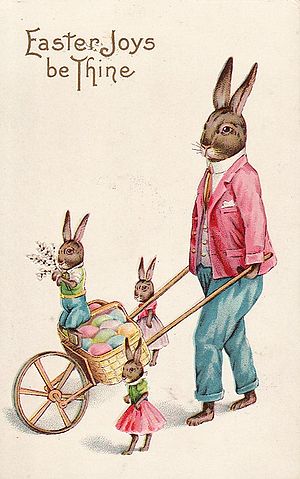 Easter postcard by Stecher, ca. 1915
