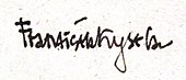 signature de František Kysela