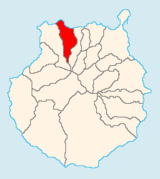 Localização do município de Santa María de Guía de Gran Canaria na ilha de Grã Canária