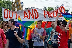 Pride parade as part of the 2005 GayFest in Bu...