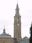 Torre de la Universidad Laboral de Gijón, con 130 m,[6]​ tiene un mirador que es la mejor atalaya de Gijón. Es el edificio más alto del Principado de Asturias y el edificio en piedra más alto de España.