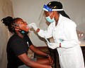 Image 5COVID-19 swab testing in Rwanda (2021). (from History of medicine)