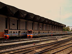 Commuter rail at Hua Lamphong Railway Station