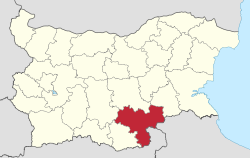 Област Хасково на картата на България