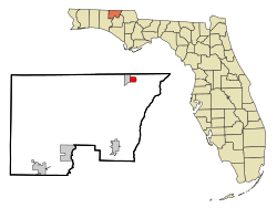 Location in Holmes County and the state of فلوریدا