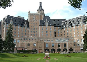 Rear view of Hotel Bessborough with horizontal...