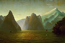 ミルフォード・サウンドの夕暮れ　(1881) Sarjeant Gallery