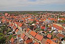 Altstadt Jüterbog innerhalb des mittelalterlichen Mauerrings mit Stadtsilhouette von Süden