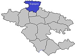 Location of Kopargaon in Ahmednagar district in Maharashtra