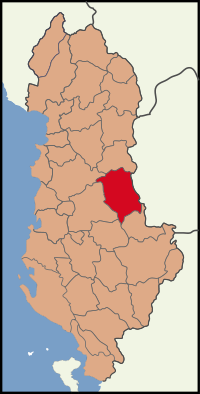 利布拉德區在阿爾巴尼亞的位置