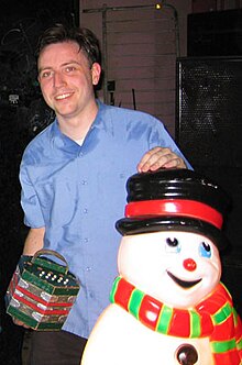 Logan Whitehurst and Vanilla the Plastic Snowman