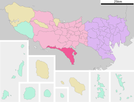 Situering van Machida in de prefectuur Tokio