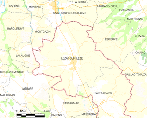 Poziția localității Lézat-sur-Lèze