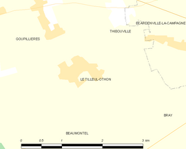 Mapa obce Le Tilleul-Othon