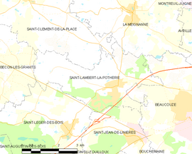 Mapa obce Saint-Lambert-la-Potherie