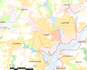 洛里昂城區地圖