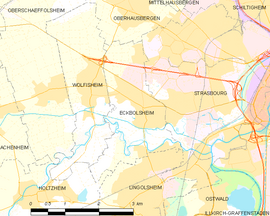 Mapa obce Eckbolsheim