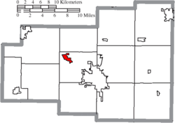 Location of Elida in Allen County
