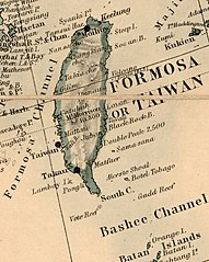 Peta wilayah yang didalamnya terdapat pulau Haetan (1880)
