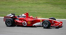 Michael Schumacher has claimed 91 race victories and 7 championships in his F1 career. MichaelSchumacherHO2005.jpg