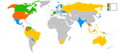 Map of countries who won in Miss Intercontinental through the years.